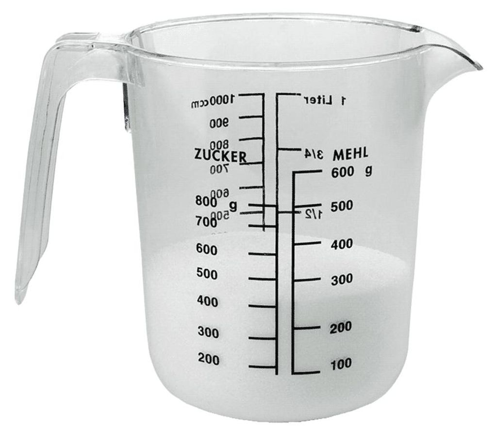 Messkanne 1l EUROHOME® – aus Kunststoff, 17x12,3x16,5cm – Produktbild 