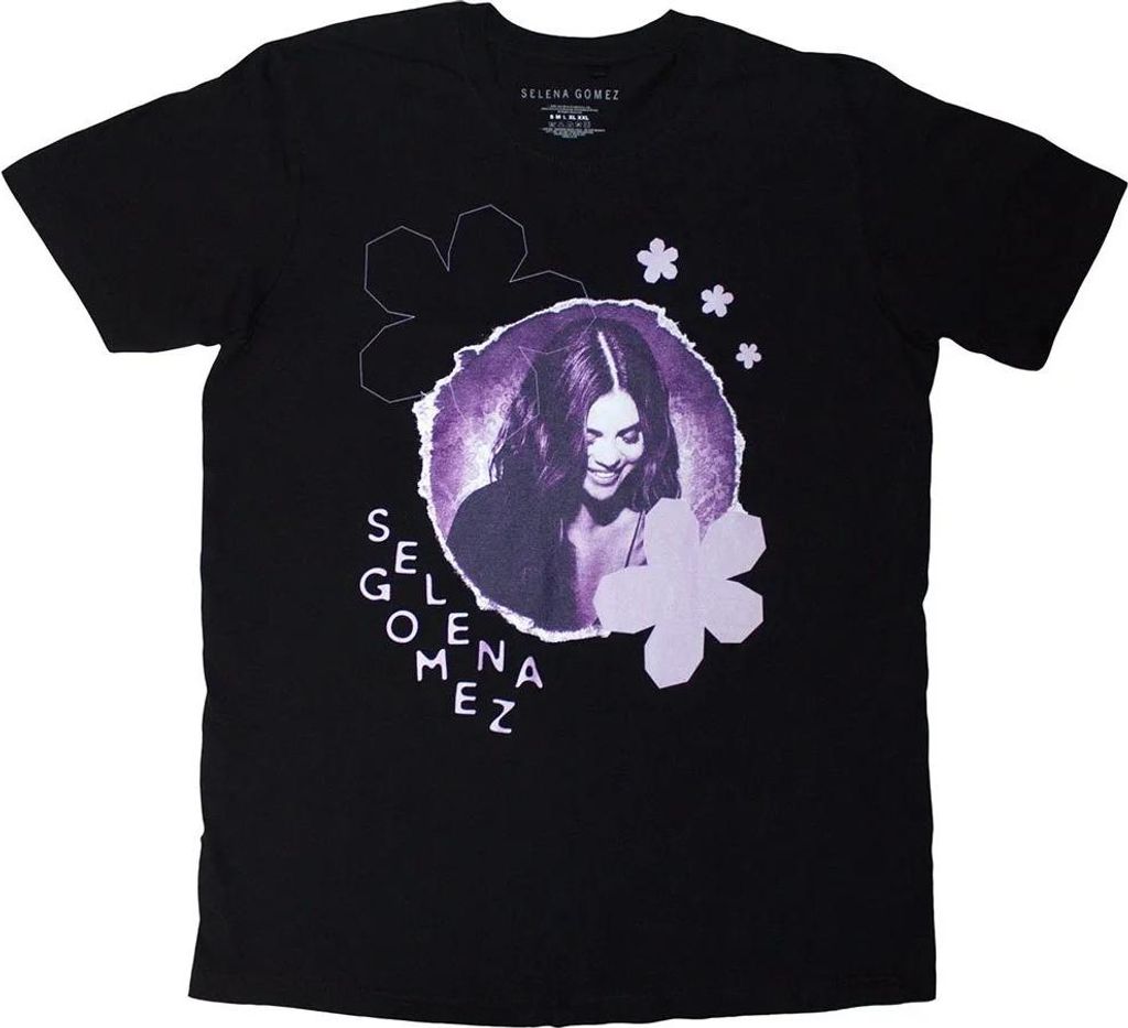 Selena Gomez - T-Shirt für Herren/Damen Uni RO15406 (XL) (Schwarz/Violett)