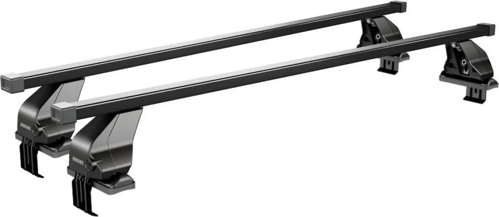 Menabo Omega | Portapacchi - VW Touareg II (7P) 5 porte 2010-2013 - Nero - Lunghezza 150 cm - Costruzione in acciaio - Portapacchi VW - Omologato TUV e ISO