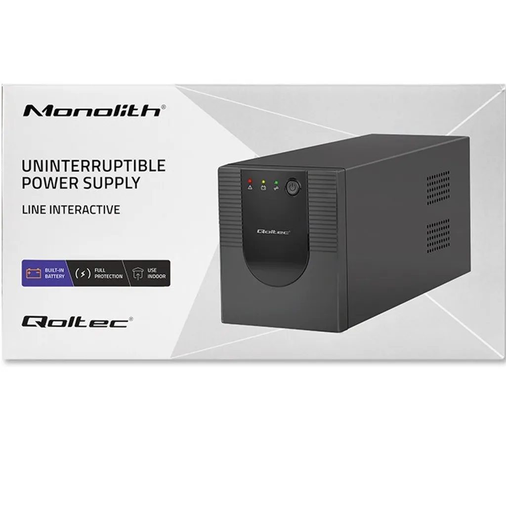 Alimentation Sans Interruption UPS 1.5 kVA 900W Qoltec Line-Interactive - 10