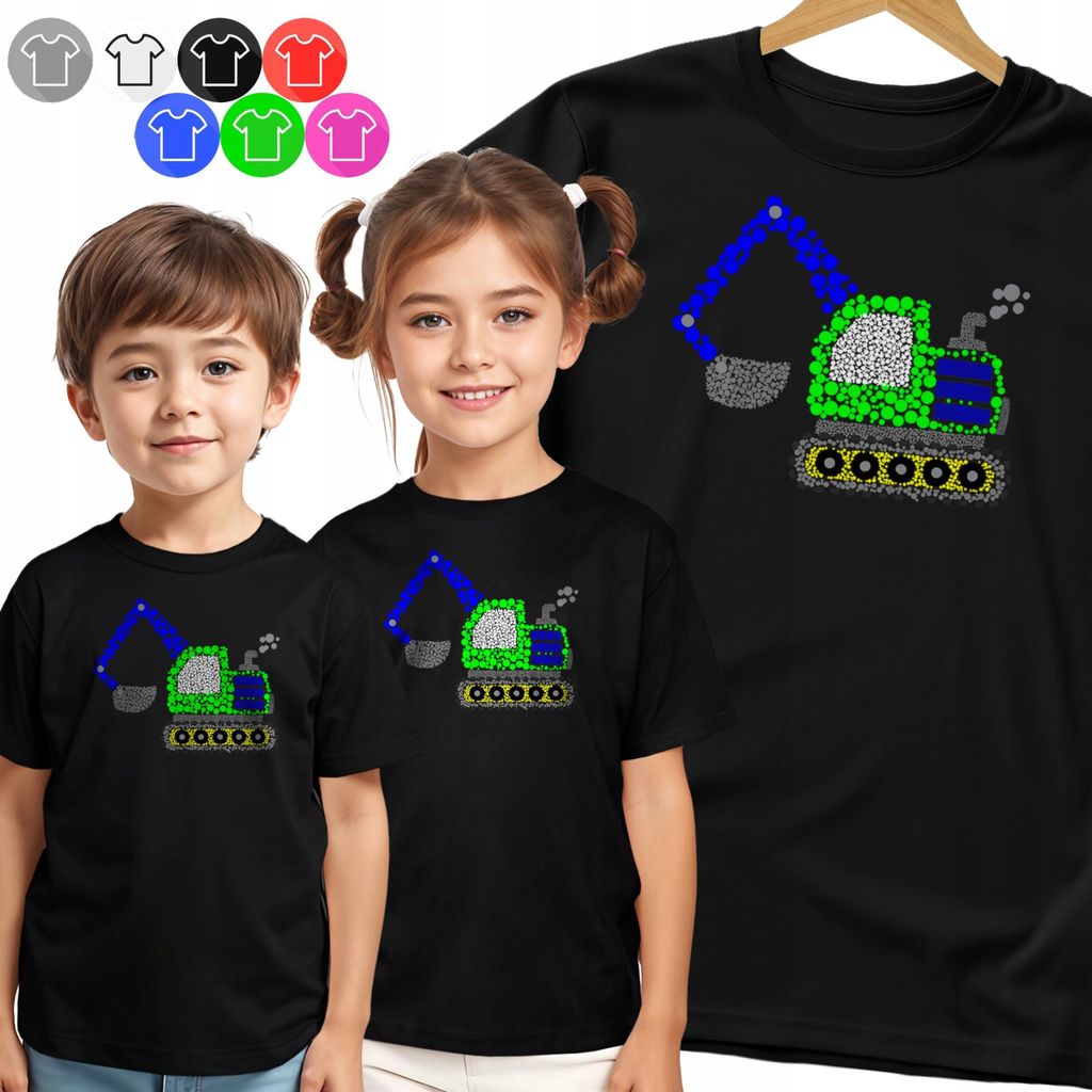 Kinder-T-Shirt - Tagsüber Punkt Traktor Traktor Punkt - 110 Xs