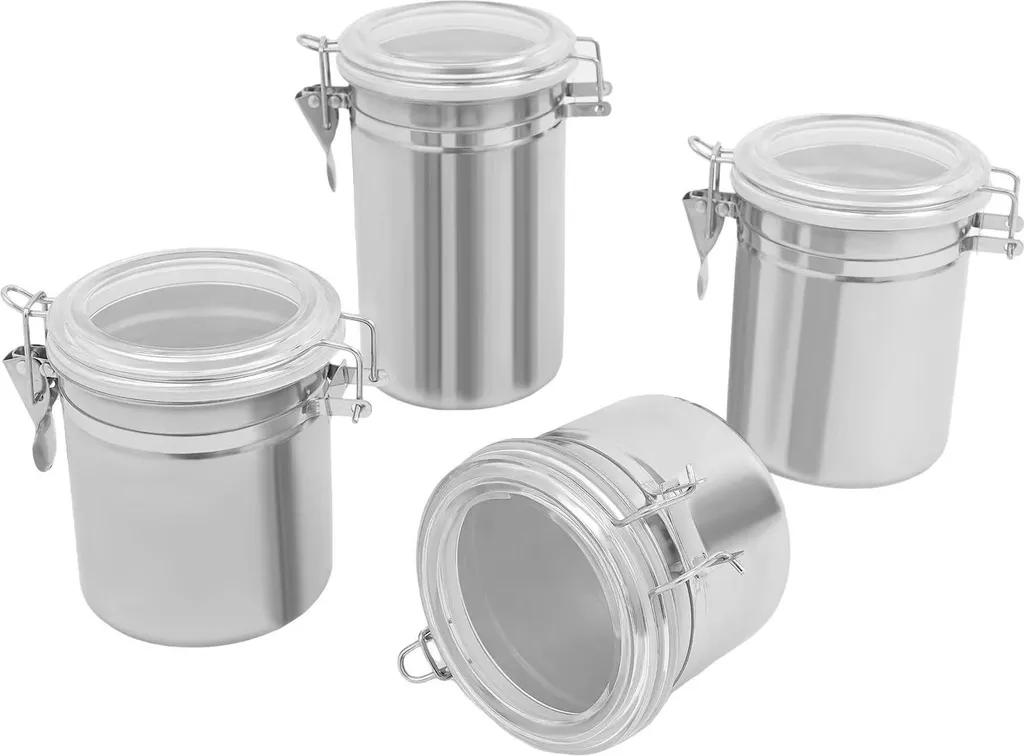 Set 4 Barattoli Ermetici Acciaio Inox: Addio Dispensa in Disordine