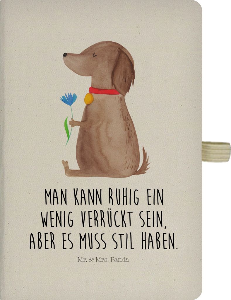 Mr. & Mrs. Panda notizbuch Hund Blume - Transparent - Geschenk, Hunde, A5, Reisetagebuch, Tagebuch, Sprüche, Haha, Kladde, Verrückt, Süß, Adres...