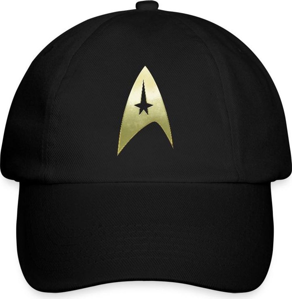 Spreadshirt Star Trek The Original Series Logo Baseballkappe, One size, Schwarz/Schwarz
