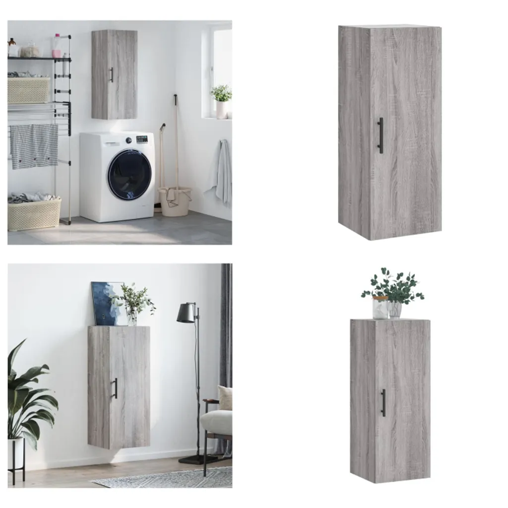 vidaXL Armadio a muro Grigio Sonoma 34,5x34x90 cm - Armadio a muro - Armadio a muro - Armadio - Armadio portaoggetti