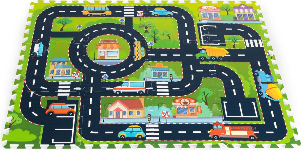 Tappetino In Schiuma Per Bambini Puzzle City Street Road Immagine del prodotto 