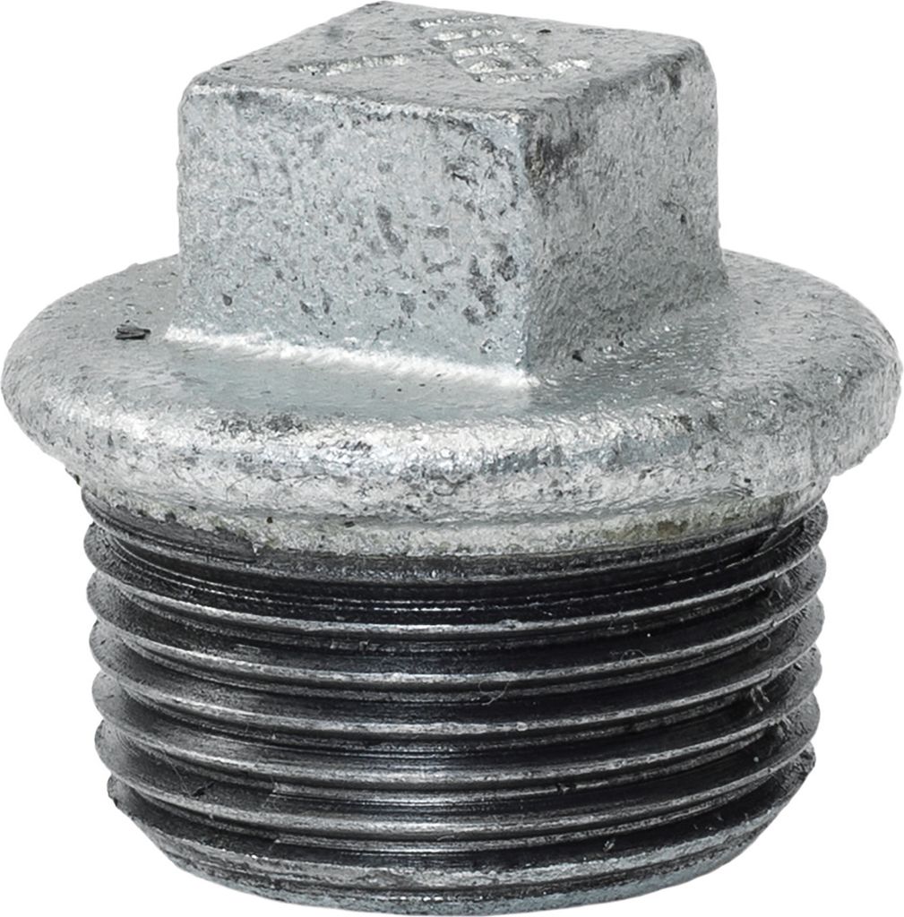 Blindstopfen AG Außengewinde verzinkt mit Rand Größe: 3/4 Zoll