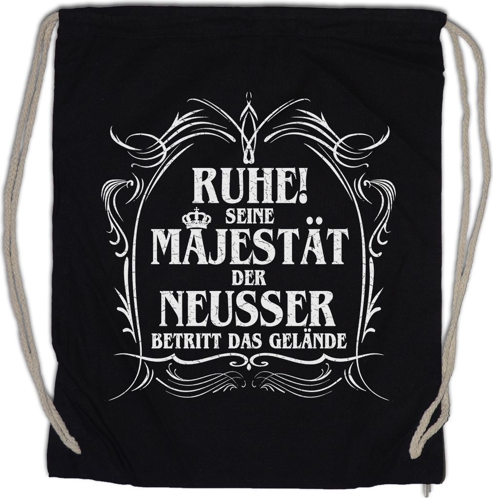 Urban Backwoods Seine Majestät Der Neusser, Turnbeutel, Farbe: Schwarz