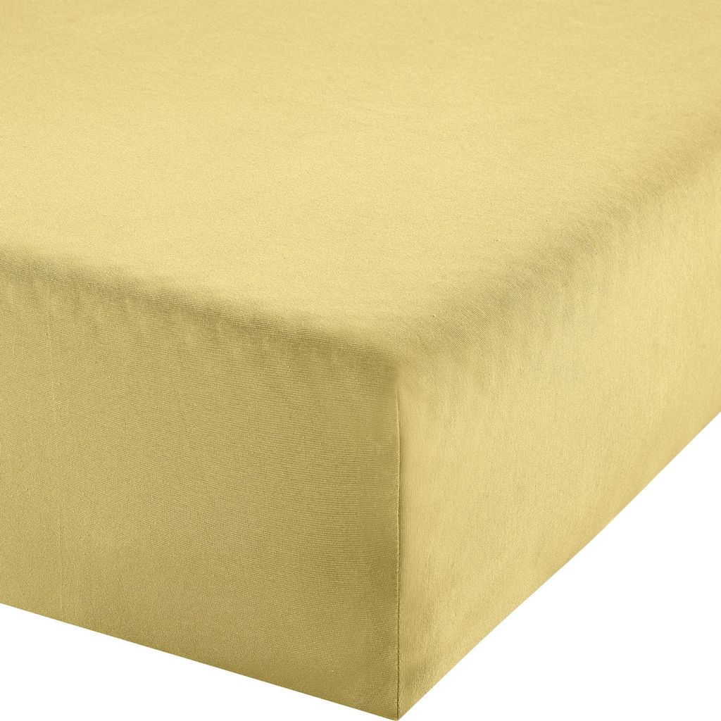 Erwin Müller Boxspringbett-Spannbettlaken Freising" hellgelb 180x200 cm - 200x220 cm"