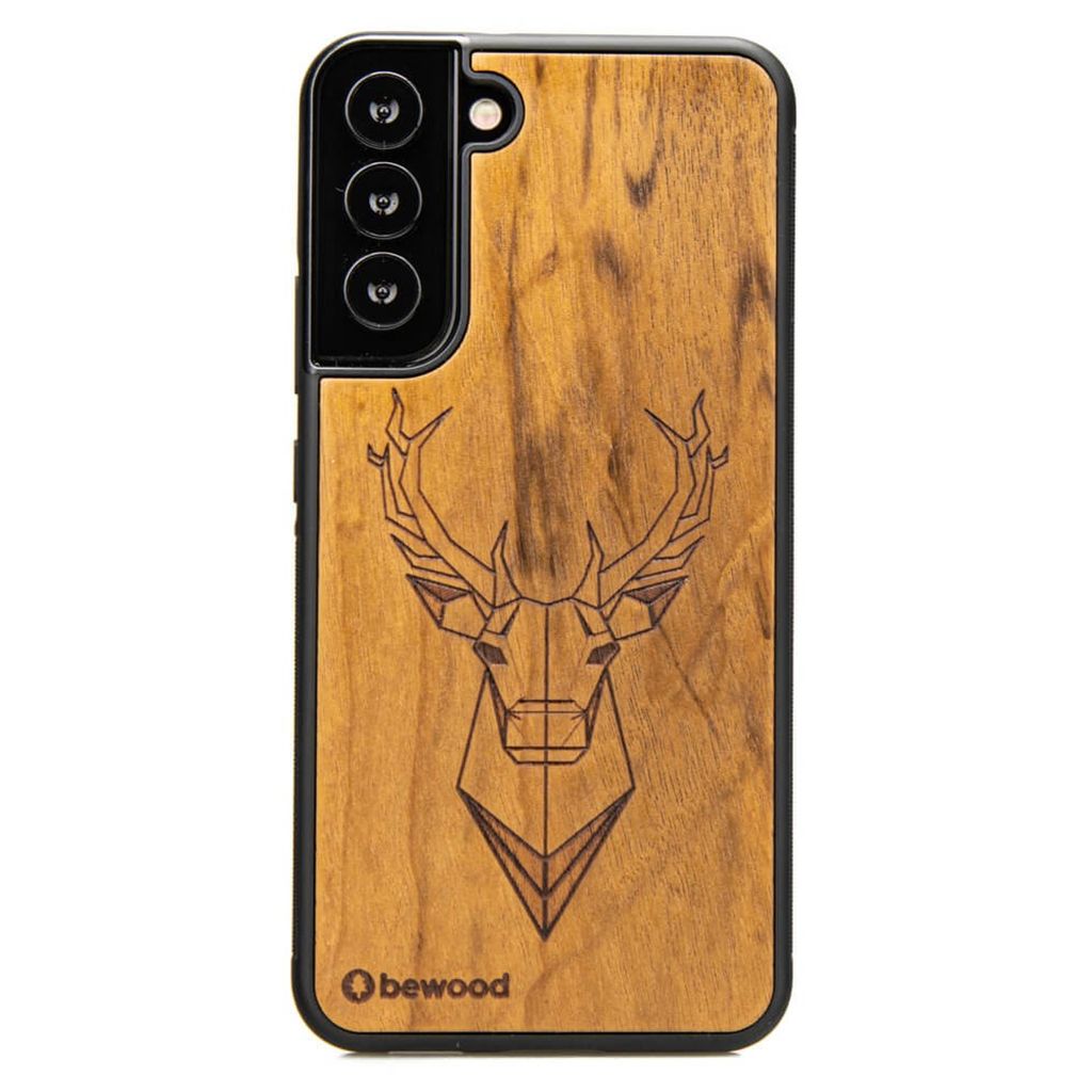 Holzhülle für Samsung Galaxy S22 Plus IMBUIA DEER