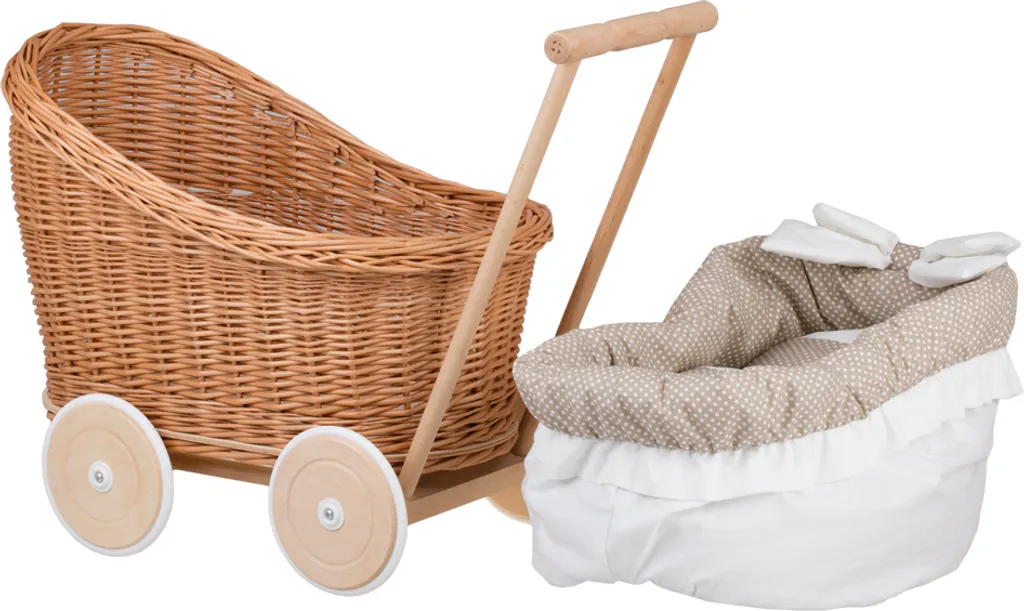 Landau pour poupée en coton bio Milk tank Beige Konges Slojd Jouet et