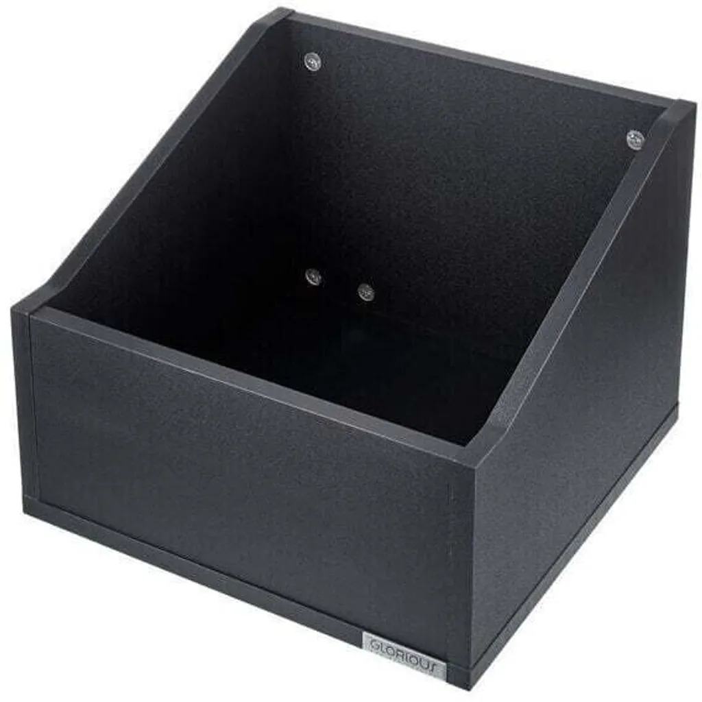 Glorious Record Box advanced nero 110 - fino a 110 dischi in formato 12'', otticamente coordinato, fornito senza decorazioni, nero, 355 x 265 x 340