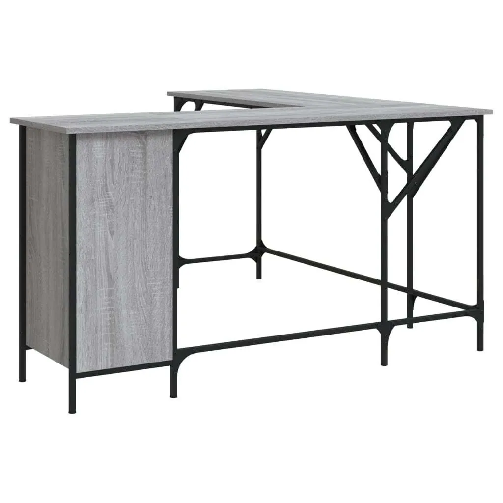 SYFAX™ Scrivania Gaming e Studio Angolare 141x141 Grigio Sonoma