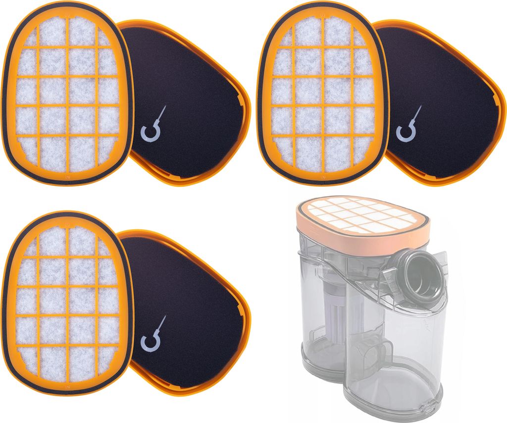 Rosfix 3er Set – Filter für Philips SpeedPro Max | Waschbar | Kompatibel mit FC6802/FC6812/FC6901/FC6904/7000/8000 Serie | Staubsaugerzubehör