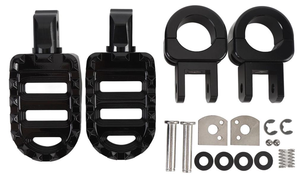 1 Paar Motorrad-Fußrasten aus Aluminiumlegierung, erhöhter Komfort, verstellbarer Winkel, Fußrasten für Motorräder mit 1 Zoll, 1,06 Zoll und 1...