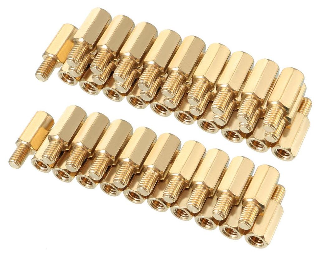 50Stk.M4 12 + 6mm Innen Au?en Faden Hexagon Patt Abstand Halter Schraube S?ule DE