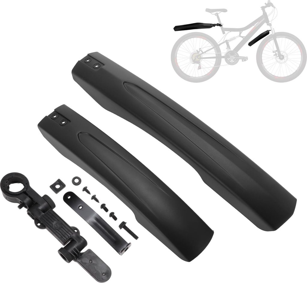 Fahrrad Schutzbleche Set, Fahrrad Reifen Schutzbleche Vorne Und Hinten, Plastik Fahrrad Schutzblech, Schutzblech Für Rennrad Mountainbike, Schwarz