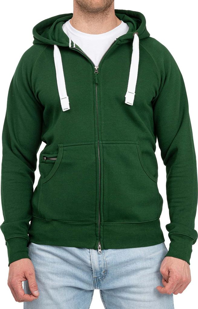 Mivaro Herren Sweatjacke mit Kapuze große Größen bis 5XL Regular Fit 70% Baumwolle 30% Polyester weich gefüttert Reißverschluss pflegeleicht b...