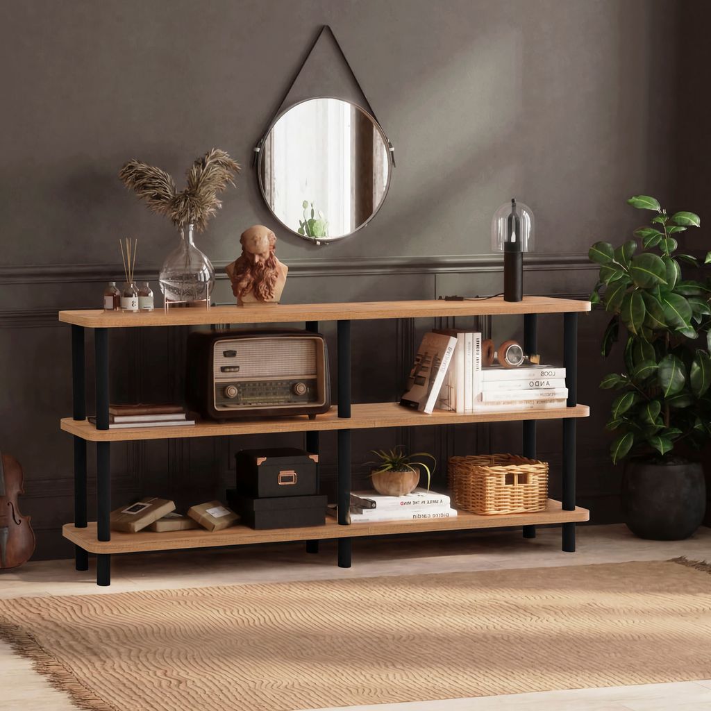 Skye Decor, Raca - Black, Bücherregale, Schwarz, 150 x 74,9 Produktbild 