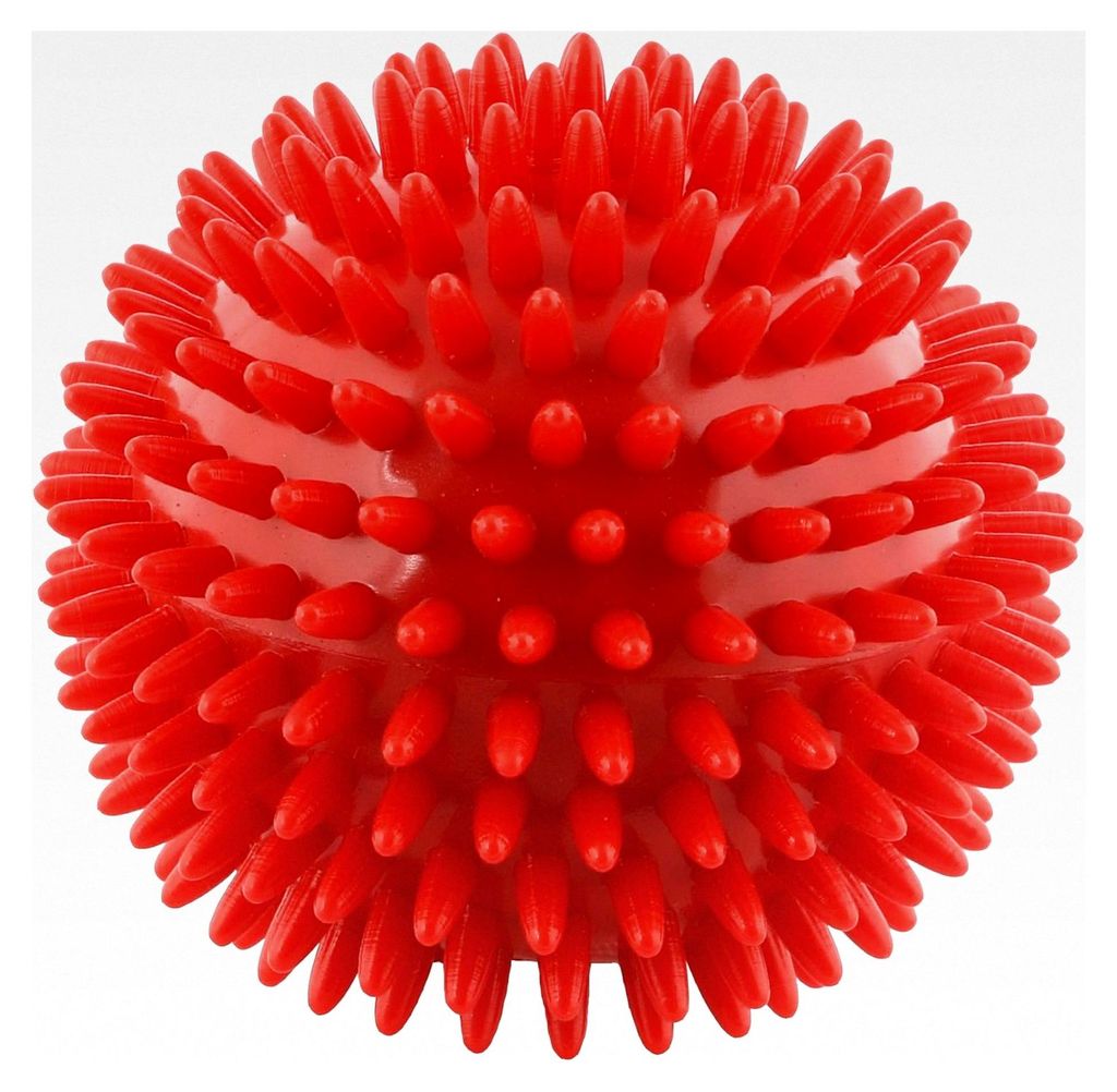 Massageball, Igelball, Noppenball, Durchmesser 9 cm, rot, 1 Stück
