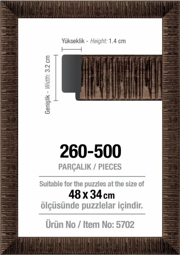 Encadrez vos puzzles 48x34 cm avec le cadre brun Art Puzzle 5702