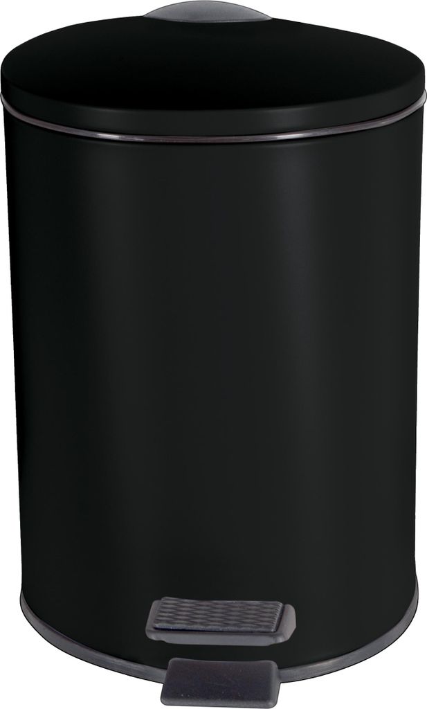 A black pedal bin is shown from the front.