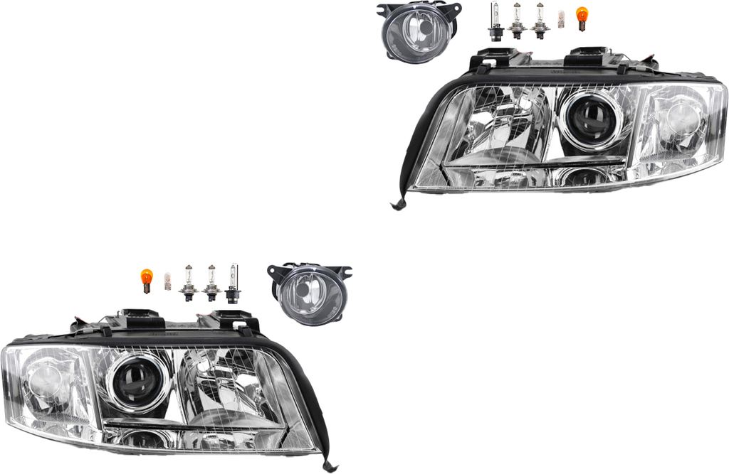 Johns, Scheinwerfer Satz Xenon passend für Audi A6 4B 08/01-01/05 D2S +Nebel+Leuchtmit. 4B0941029R 4B0941030R 4B0941699C 4B0941700C