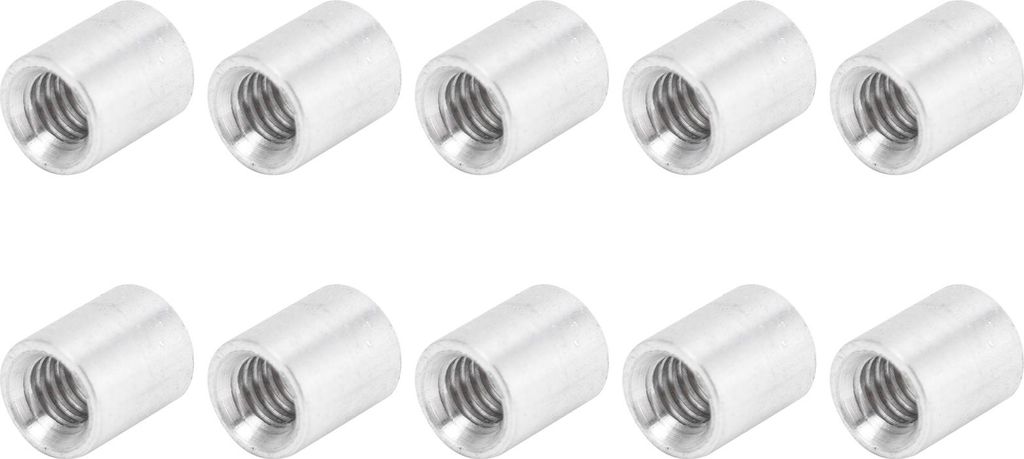 10 Stück runde Abstandshalter aus Aluminiumlegierung mit Innengewinde M4x0,7 mm, 8 mm lang