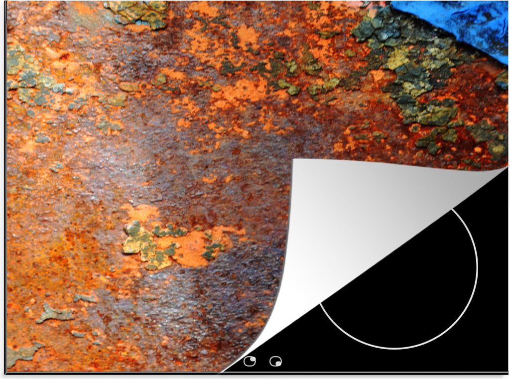 KitchenYeah Herdabdeckplatte Rost - Vintage - Eisen - Industriell , 58x51cm, Küche Deko, Glaskeramikfeld Herdabdeckung, Abdeckplatte fùr Kochfeld