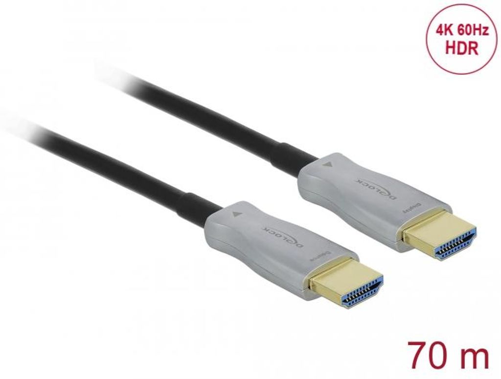 DELOCK Aktives Optisches Kabel HDMI 4K 60Hz 70m