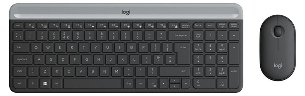 Logitech Slim Wireless Kbd Mouse Combo MK470 FR - Standard Produktbild 