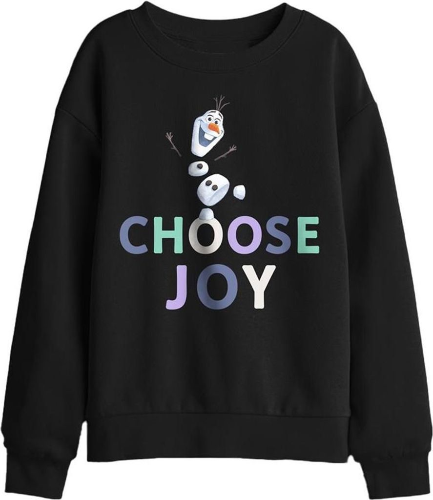 Frozen - "Choose Joy" Sweatshirt für Kinder TV29397 (128) (Schwarz)