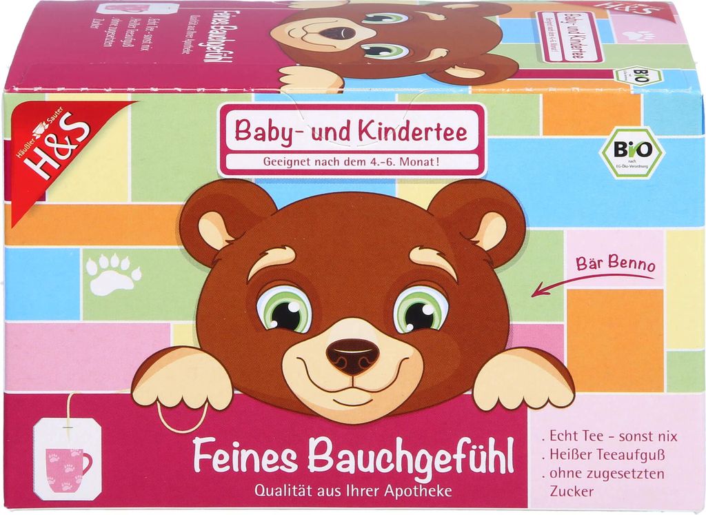 H&S Baby- und Kindertee feines Bauchgefühl mit Kamillenblüten, 20 St. Beutel