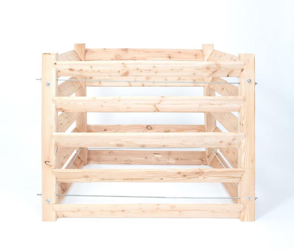 Westmann Holz Komposter Konni S Lärchenholz Natur 85x85x80 Produktbild 