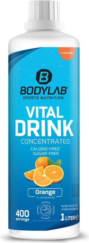 BODYLAB Vital Zero Drink - 1000ml - Orange Sportgetränk kalorienarm
