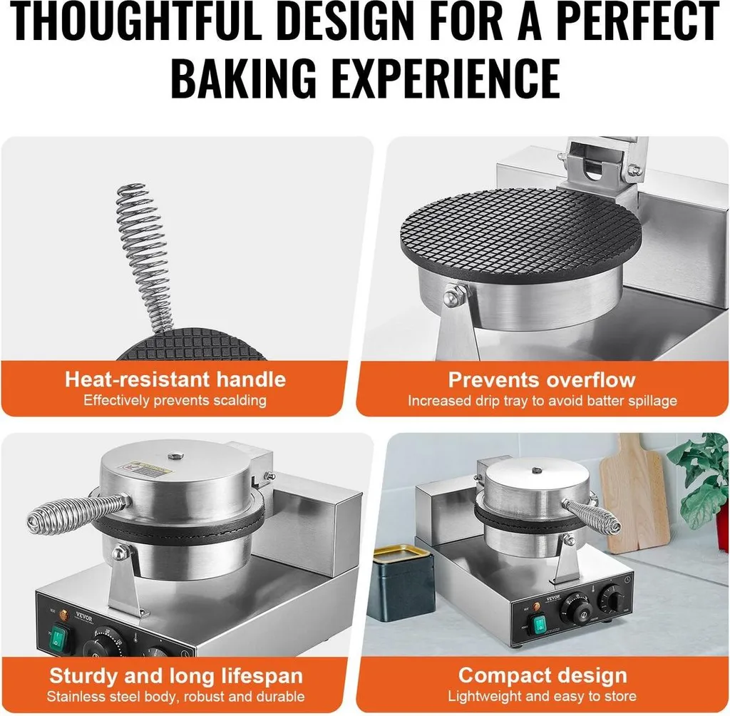 Machine à cornets 1230W : Finis les biscuits cassants du supermarché - 5