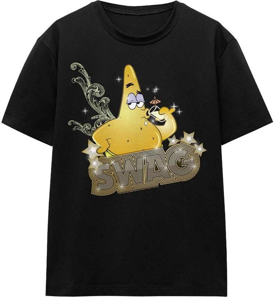 SpongeBob SquarePants - "Patrick Has Swag" T-Shirt für Herren/Damen Uni TV15996 (XL) (Schwarz)
