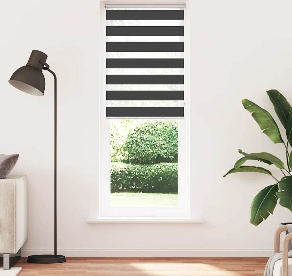 "2026"Cloris Doppelrollo Schwarz 85x230cm Stoffbreite 80,9cm Polyester - Rollos eleganten275026