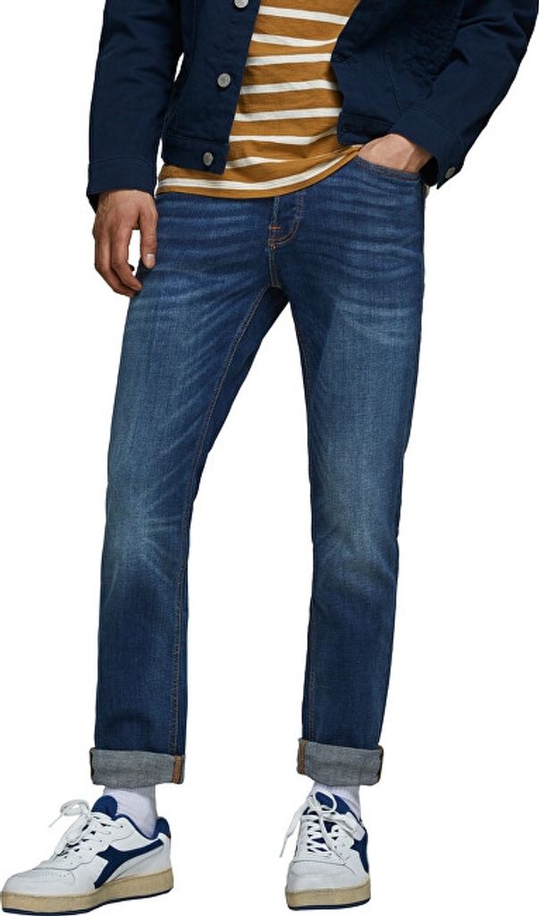 Jack & Jones 12146384, Blau, Jeans, Baumwolle, Elasthan, Polyester, Nicht bleichen, Nicht im Wäschetrockner trocknen, Schonwaschgang (40°C)