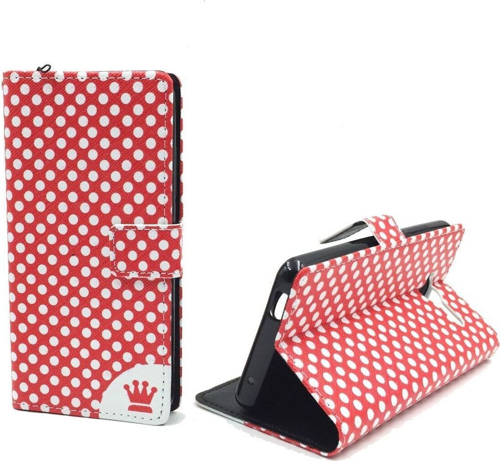Handyhülle Tasche für Handy ZTE Blade L3 Polka Dot Rot