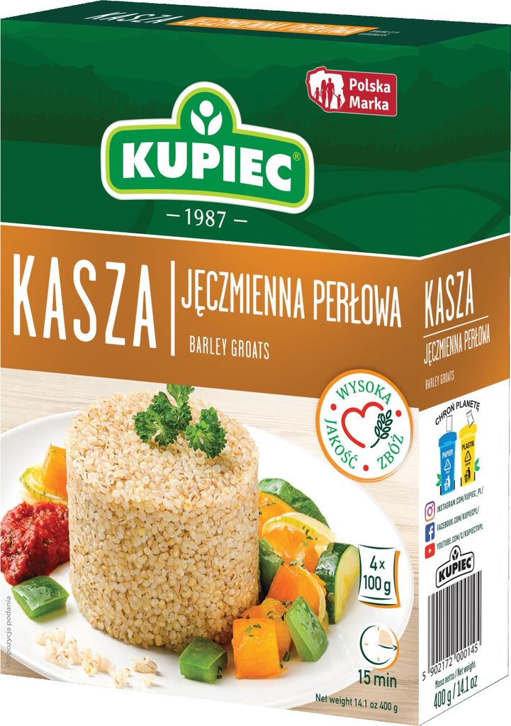 KUPIEC Kasza jęczmienna perłowa 4x100 g Zdjęcie produktu 