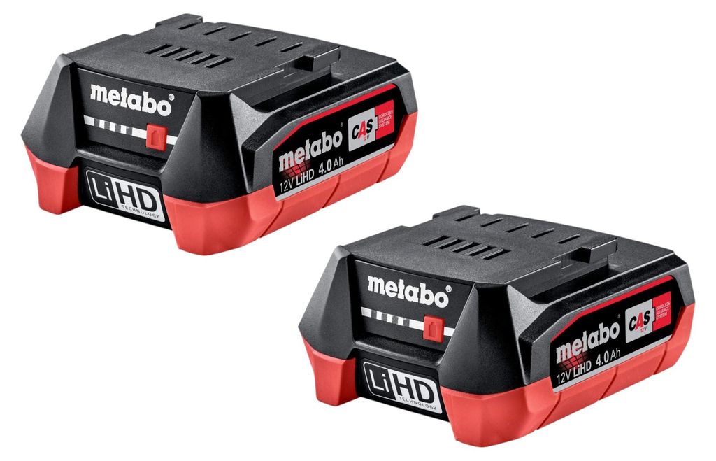 Set di batterie Metabo 2x batterie LiHD 12 V 4,0 Ah / 4000 Immagine del prodotto 