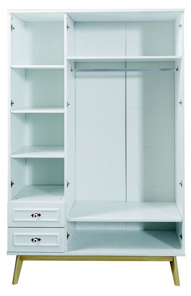 Komplett Kinderzimmer 6tlg. Kleiderschrank Bett Schreibtisch Kommode Wandregal