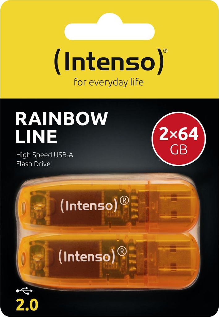 Rainbow Line 64 GB Orange 2er USB-Stick Produktbild 