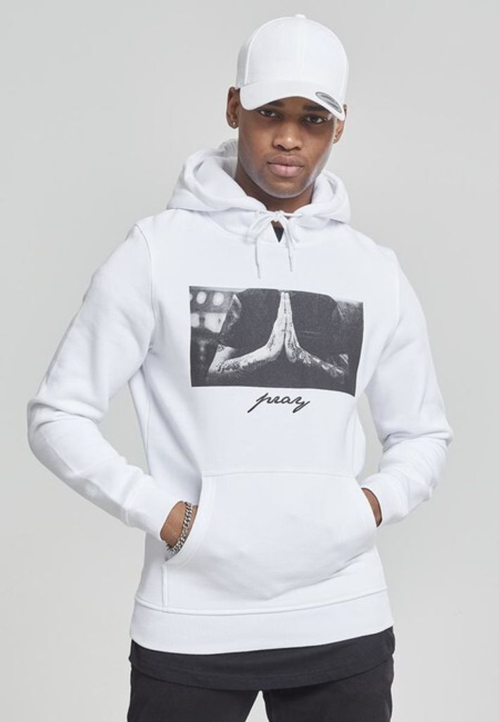 Mister Tee Hoody - PRAY weiß - 4XL