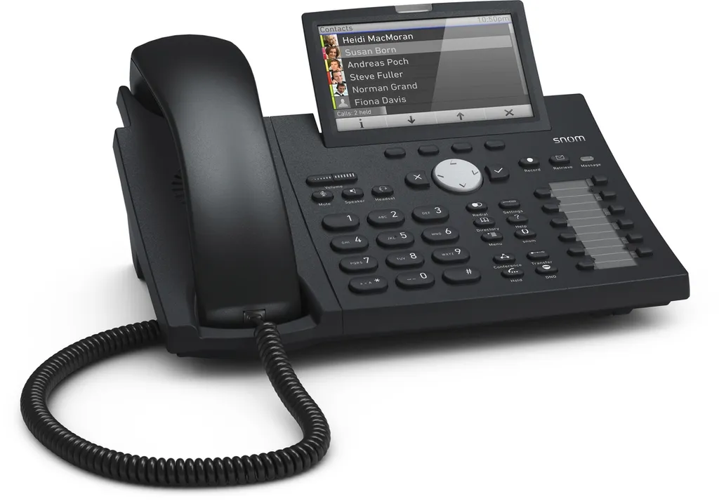 Poste téléphonique IP Snom D375 professionnel noir pour bureau