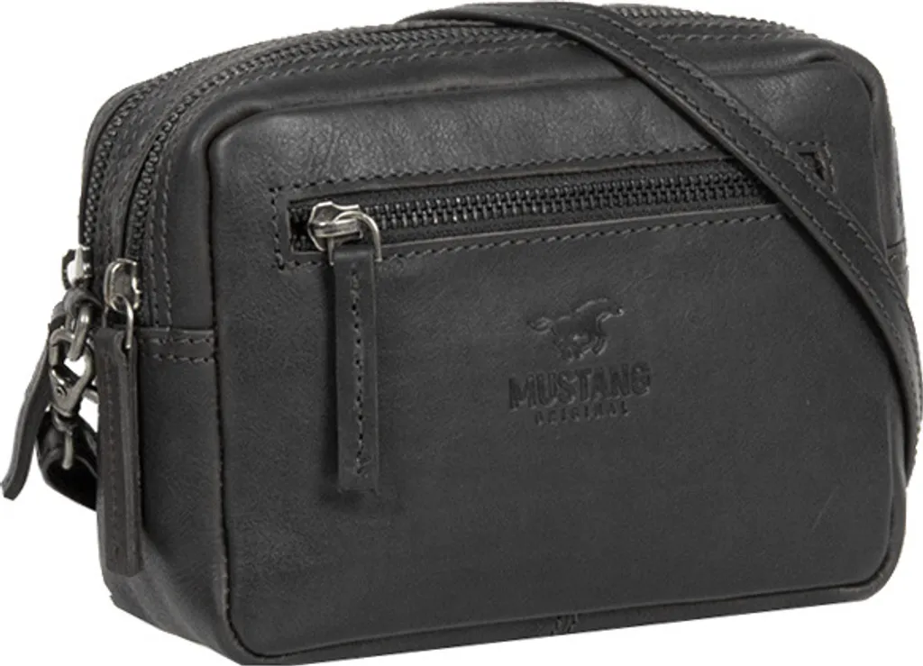 MUSTANG Pelle borsa a tracolla Catania Crossbody Black nero