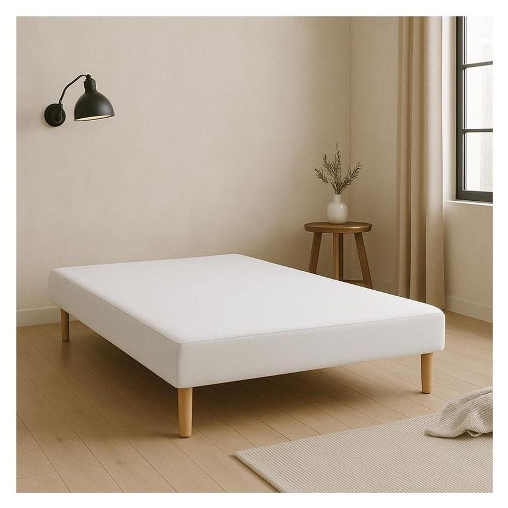 SOMMIER TAPISSIER BLANC 140x200 cm | FABRICATION FRANÇAISE Image du produit 