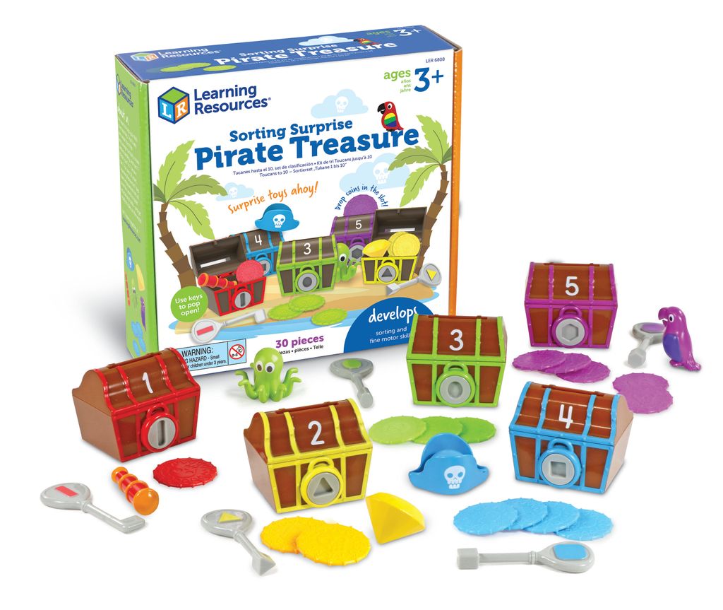 Learning Resources Piraten-Schatzkiste Lernspielzeug - Sortieren und Entdecken