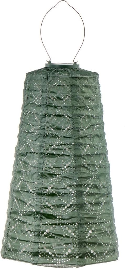 LUMIZ Solar-Lampion Lampshade | Mandela | Salbeigrün | D28 H43 cm